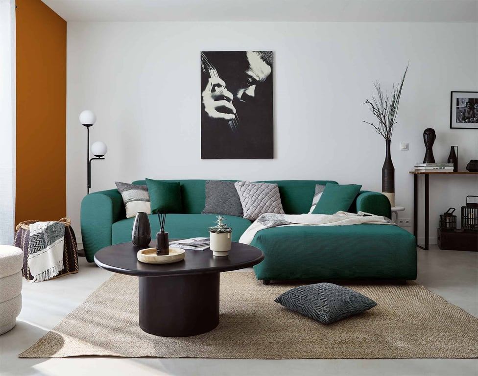 Produit similaire: aumance - Canapé velours côtelé Bleu