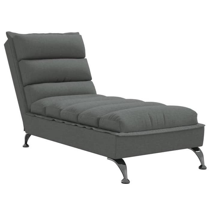 Produit similaire: Meridienne chaise longue pour interieur avec coussins en tissu gris fonce DEC026077