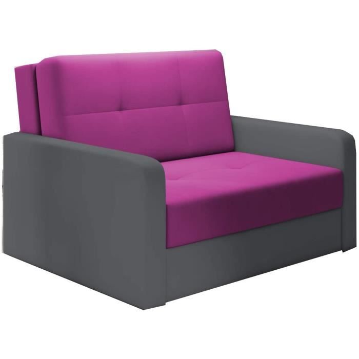 Produit similaire: Canapé convertible 2 place tissu velours et simili cuir fauteuil ERIK02 (Shaggy 14 + Soft 29)