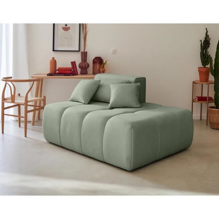 Produit similaire: Canapé Caracas - Module d'assise droit - Tissu - Vert sauge - 2 places - Contemporain - Design