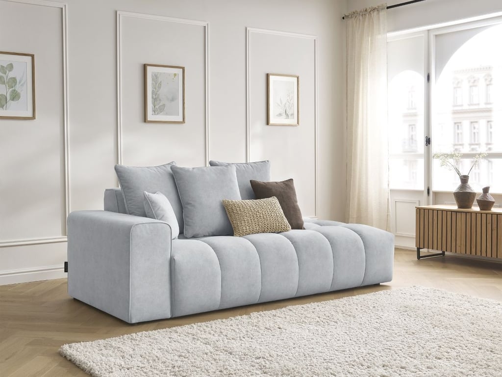 Produit similaire: Canapé droit fixe MONT-BLANC velours gris clair accoudoir gauche BOBOCHIC 4 places