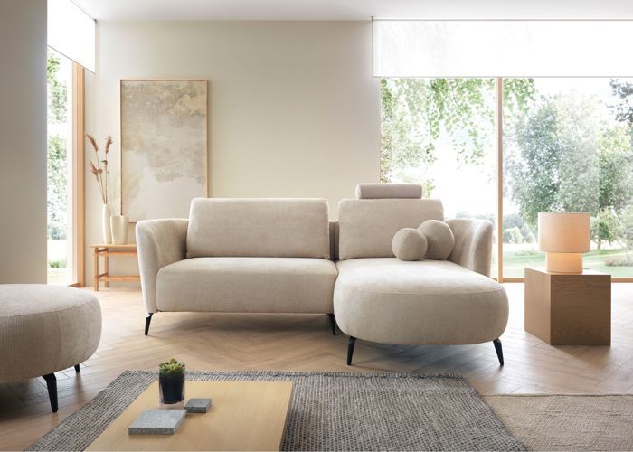 Produit similaire: Canapé d'angle réversible - KAVNI - chenille beige clair - côté droit