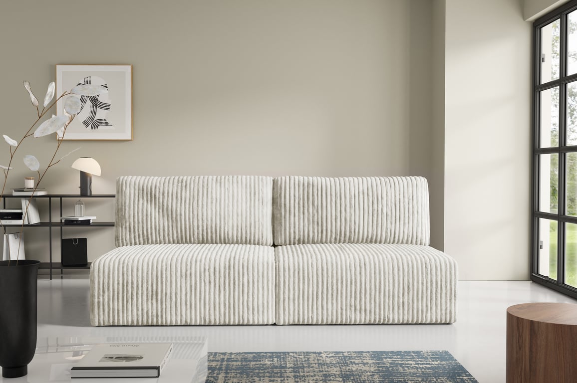 Canapé Elior 3 places tissu beige