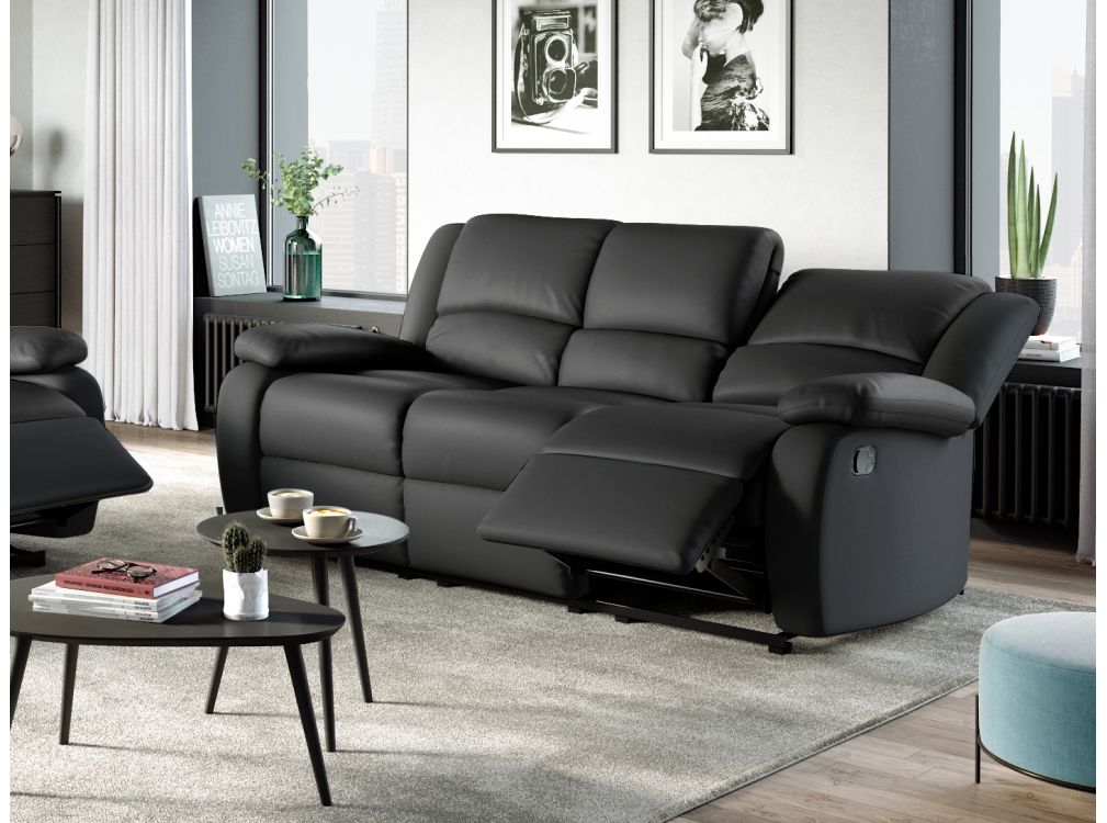 Produit similaire: RELAXXO - Ensemble canapé relax manuel LEO 3 places + fauteuil manuel en simili