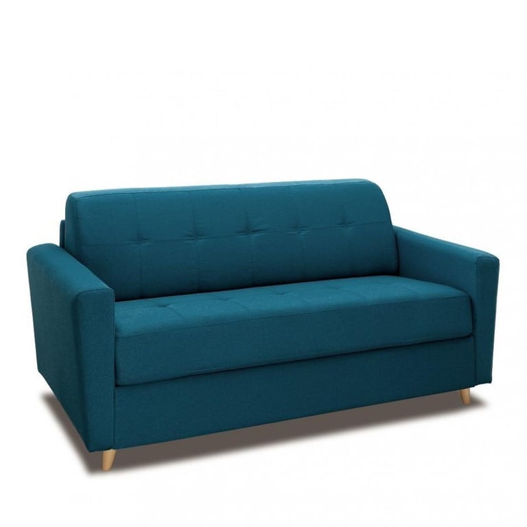 Produit similaire: Canapé convertible express 140 MONCEAU matelas 20cm sommier lattes Velours Amore bleu paon