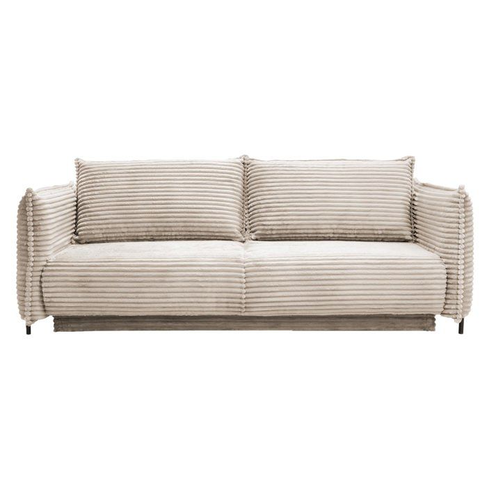 Produit similaire: MONICA - Canapé 3 places convertible avec coffre velours gros côtelé beige