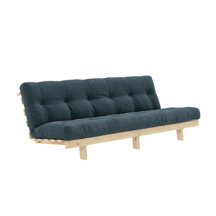 Produit similaire: Banquette convertible futon LEAN pin coloris bleu pâle couchage 130x190 cm.