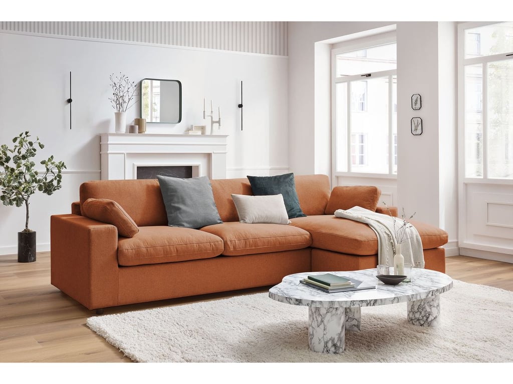 Produit similaire: Canapé d'angle fixe réversible BELAIR orange BOBOCHIC 4 places