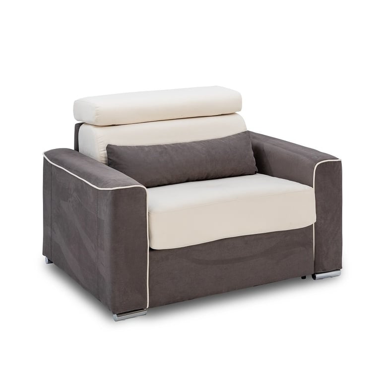 Produit similaire: Fauteuil convertible EXPRESS CANBERRA 70cm matelas 16cm bicolore Microfibre ivoire et gris anthracite