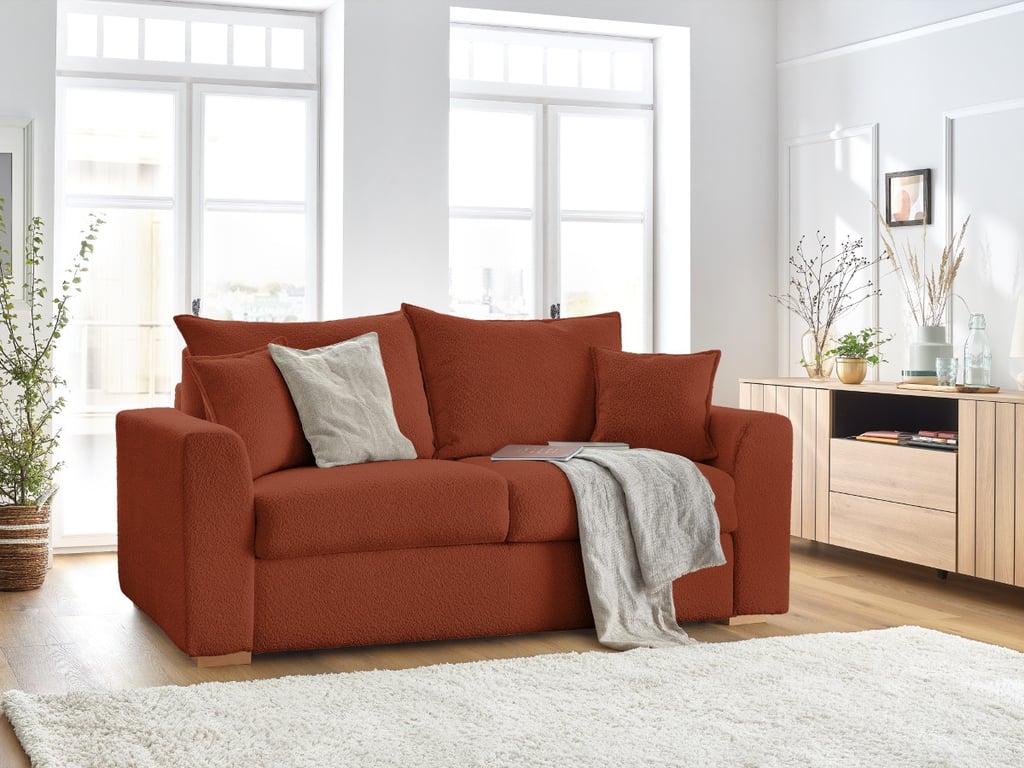 Produit similaire: Canapé droit convertible ouverture express AUGUSTIN tissu bouclette orange 160x200 BOBOCHIC 3 places