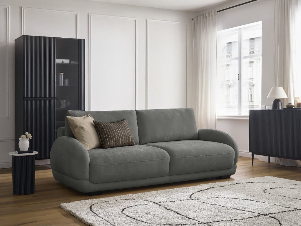 Produit similaire: Canapé droit convertible coffre MONICA gris foncé BOBOCHIC 3 places