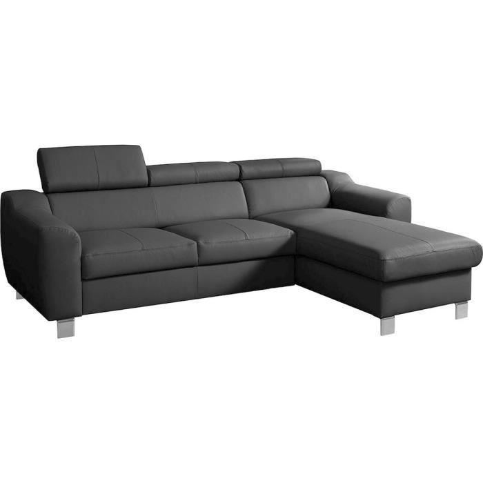 Produit similaire: Canapé d'angle en cuir italien de luxe 5 places ASTRA, gris foncé, angle droit