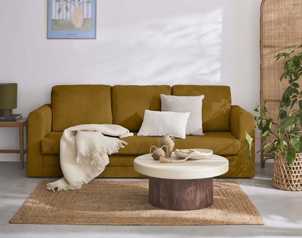 Produit similaire: marilia - Canapé convertible velours côtelé Jaune