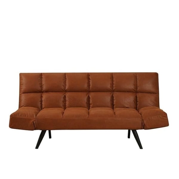 Timo - Canapé convertible 2 places cuir marron