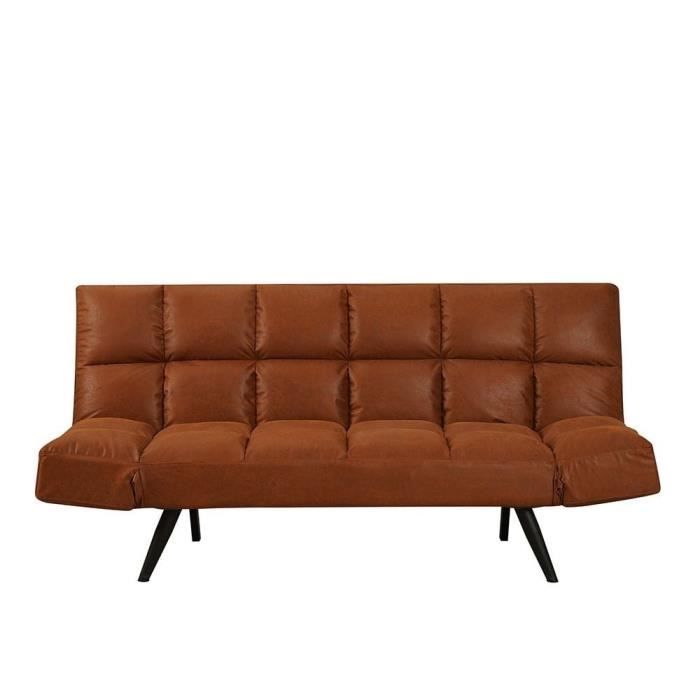 Produit similaire: Canapé convertible Timo - Livin24 - 2 places - Cuir écologique - Marron