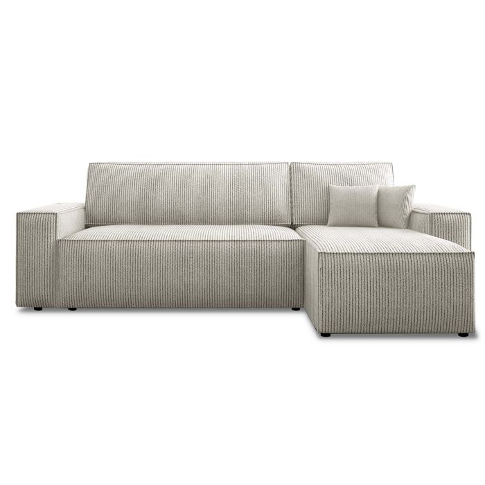 Produit similaire: Canapé d'angle convertible réversible Lorenzo en velours côtelé Beige