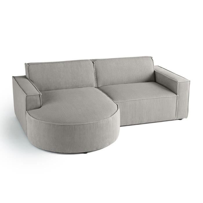Produit similaire: Spiaggia - canapé d'angle gauche - 4 places - en velours côtelé - Gris clair