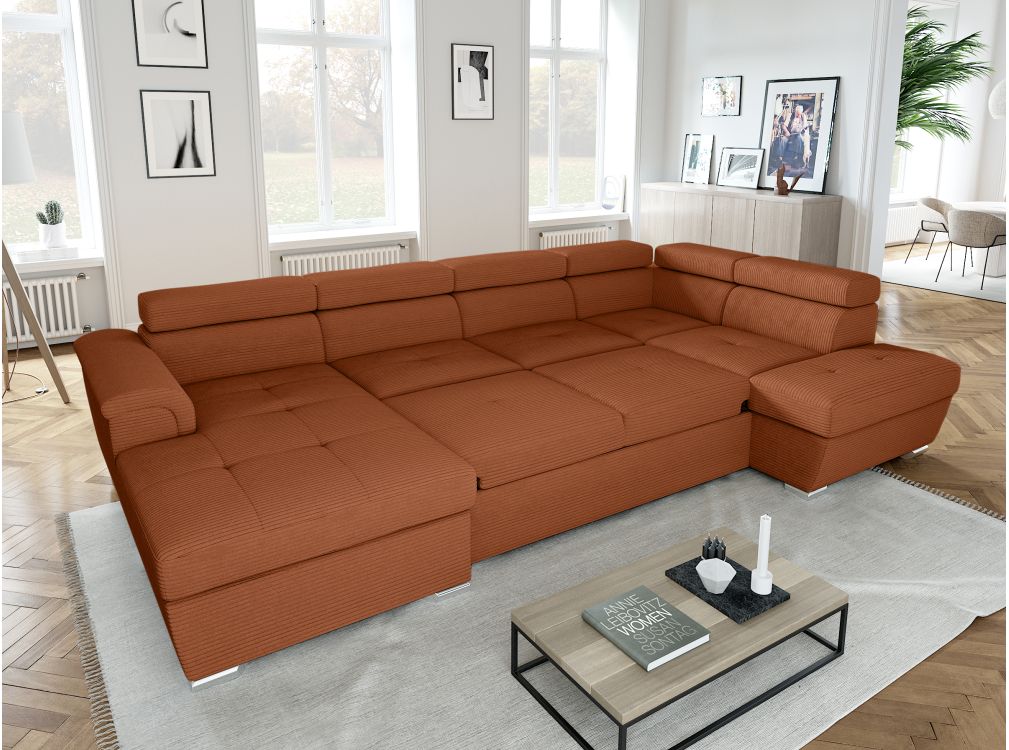 Produit similaire: paola - Canapé convertible velours côtelé Orange