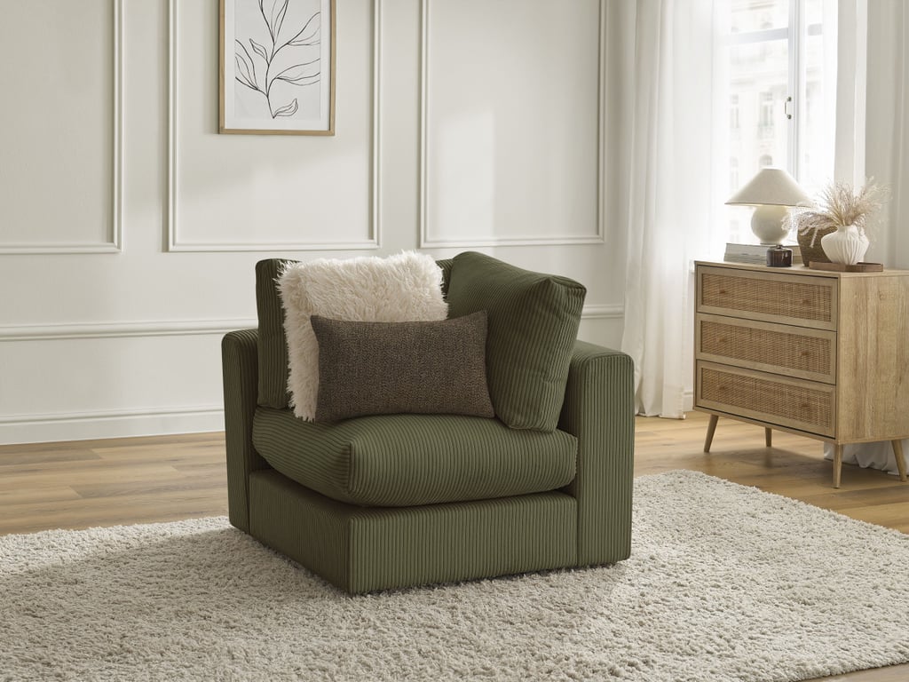 Produit similaire: Angle pour canapé modulable PARIS velours côtelé vert BOBOCHIC 1 places