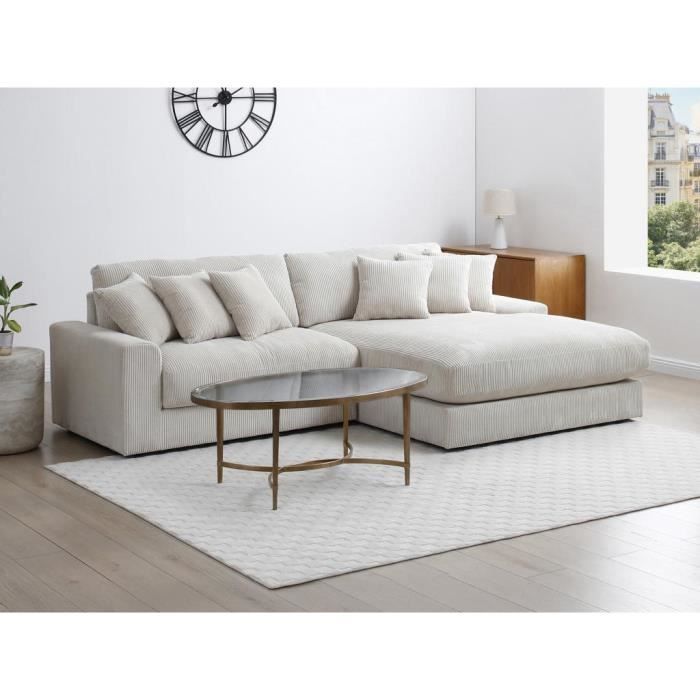 Produit similaire: Canapé d'angle réversible en tissu beige SIMUZA