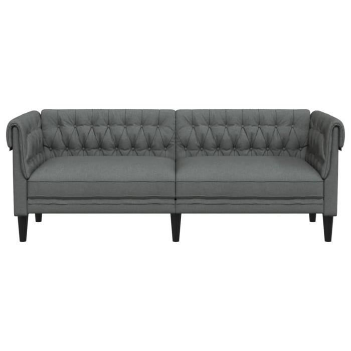 Produit similaire: Canapé Chesterfield 3 places gris foncé tissu