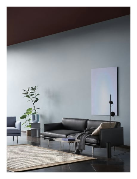 Outline - Canapé 3 places tissu gris