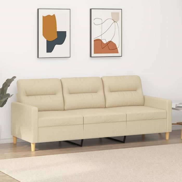 Produit similaire: Canapé salon séjour | Canapé à 3 places | Crème 180 cm Tissu 198x77x80 cm
