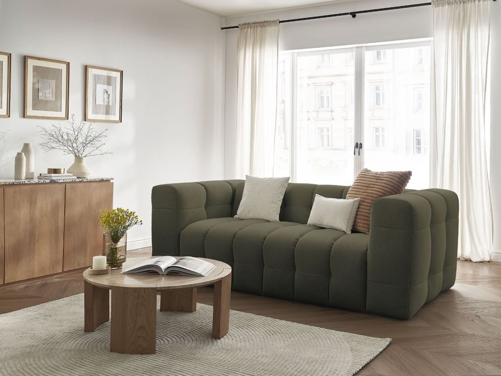 Produit similaire: Canapé droit convertible 3 places CLOUD tissu lisse vert BOBOCHIC