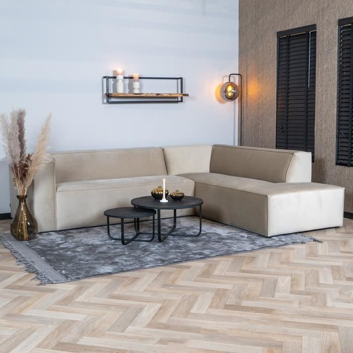 Produit similaire: Canapé d'angle en velours Memphis champagne droit - Livin24 - 4 places - Elégance - Chic