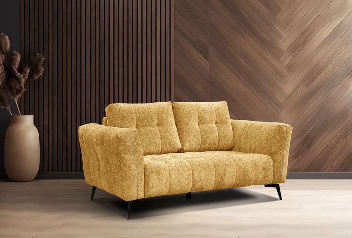 Produit similaire: Canapé droit 2 places tissu jaune - Kalmer - Contemporain - Design - Avec accoudoirs