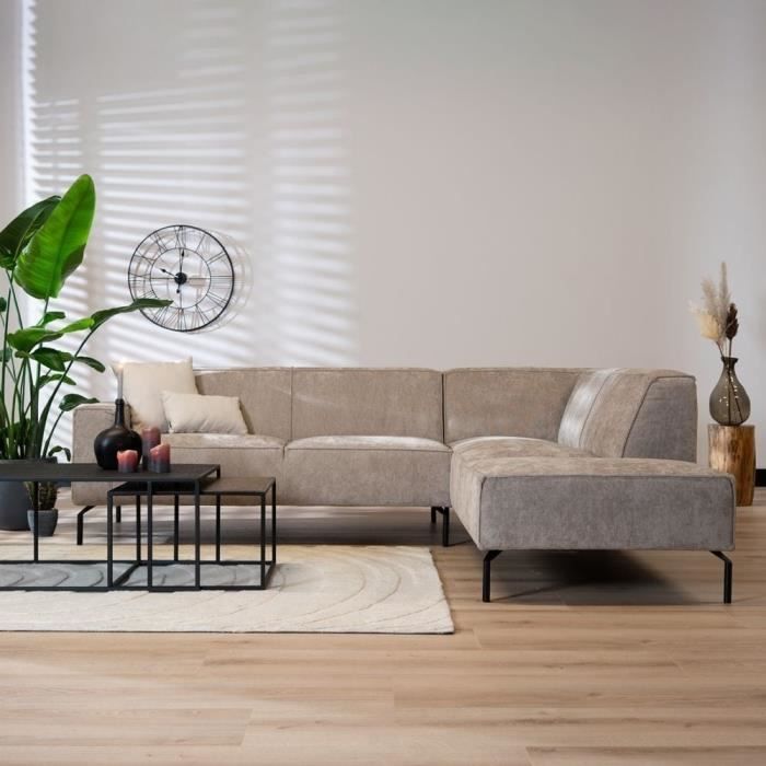 Produit similaire: Canapé d'angle scandinave Kansas taupe mélange droite - Livin24 - Non déhoussable - Beige