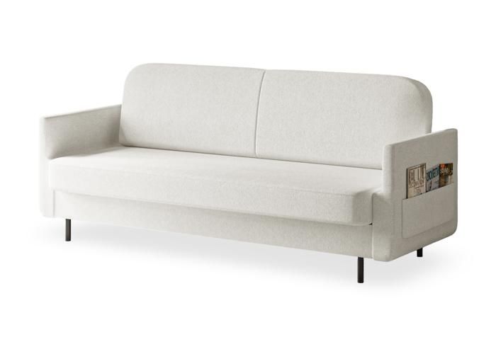 Produit similaire: Canapé Convertible avec Fonction Lit, Mécanisme Clik-Clak, Rangement Latéral - Pouch - Blanc (Aragon 01)