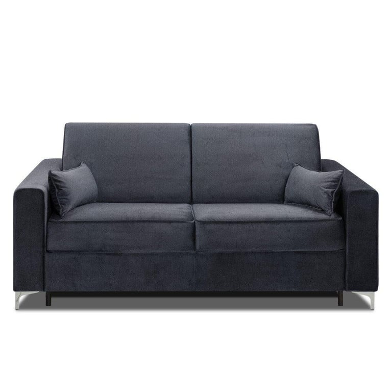 Produit similaire: JACKSON - Canapé convertible express 120cm sommier lattes velours bleu navy matelas 16 cm