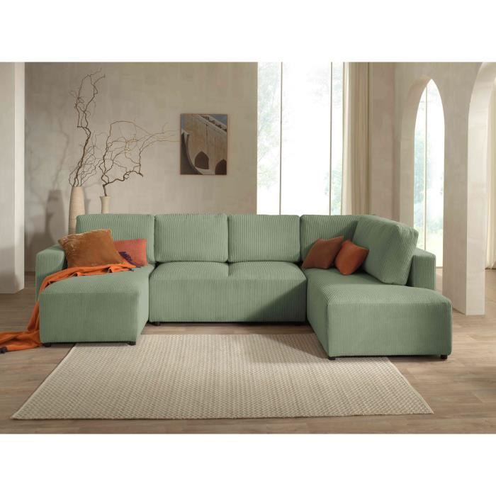 Produit similaire: Livy - canapé panoramique convertible - avec coffre - en velours côtelé - 7 places - droit