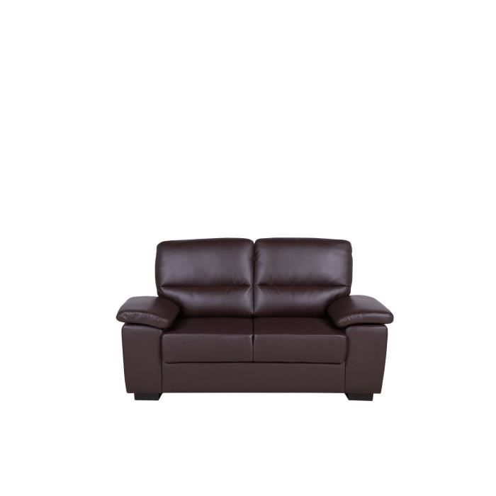 Produit similaire: Beliani - Canapé 2 places en simili-cuir marron VOGAR