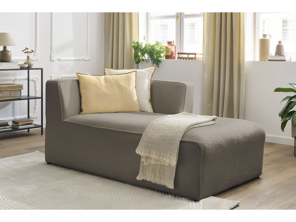 Produit similaire: Méridienne pour canapé modulable MEGEVE tissu bouclette marron angle droit BOBOCHIC 1 places