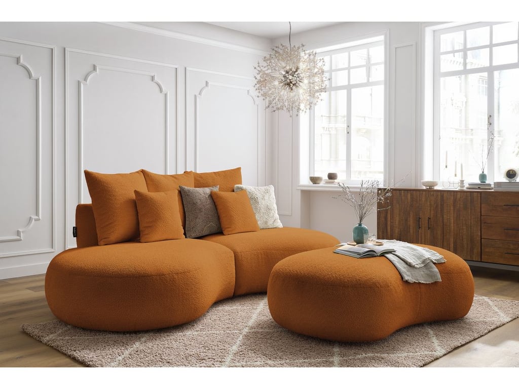 Produit similaire: Saint-Germain canapé droit fixe 3 places tissu bouclette jaune