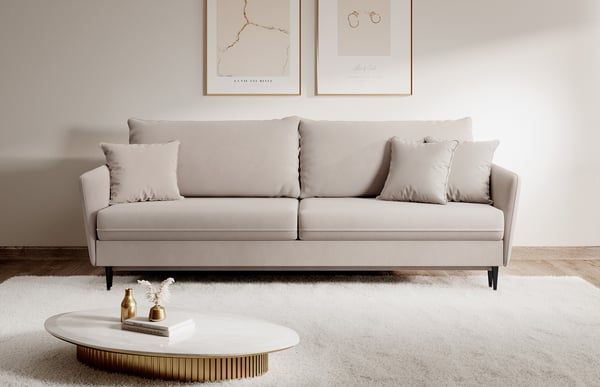 volio - Canapé convertible velours Beige