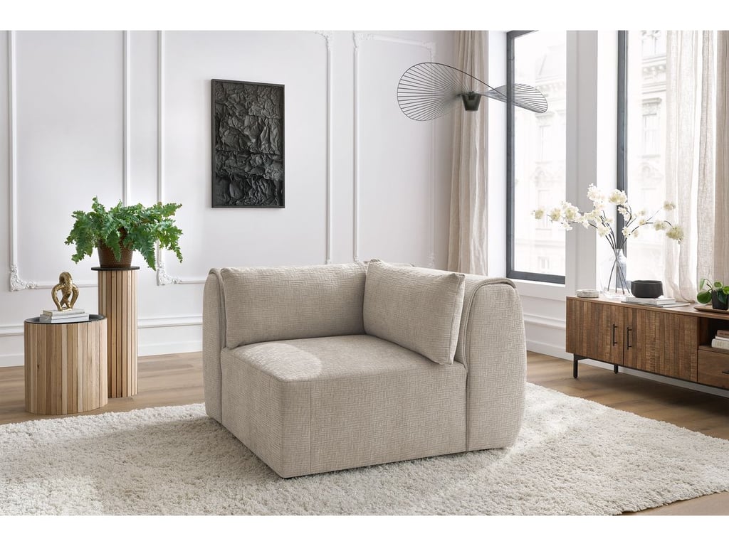 Produit similaire: Angle pour canapé modulable JEANNE tissu texturé beige BOBOCHIC 1 places