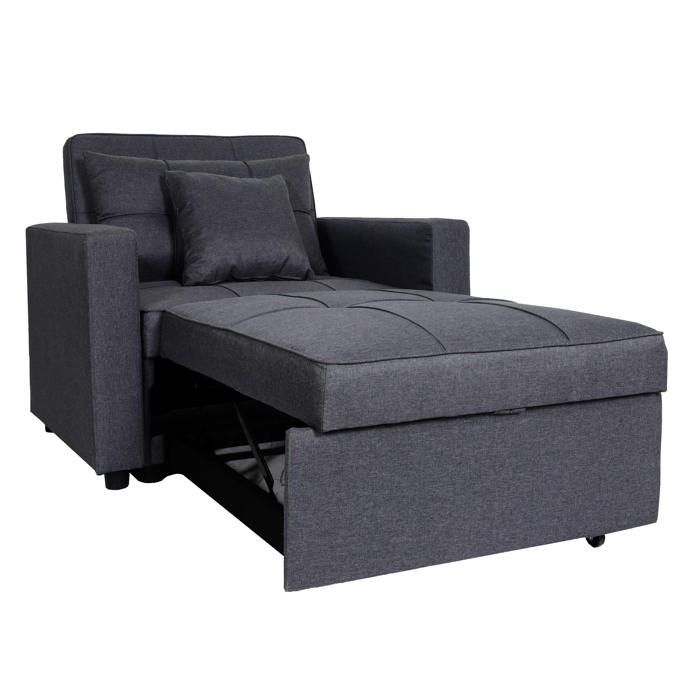 Produit similaire: Fauteuil de couchage chaise longue canape lit lit d appoint relaxation surface de couchage 103x197 cm en tissu gris fonce 04_00062