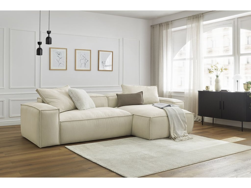 Produit similaire: Canapé d'angle réversible ultra moelleux BOHEME velours côtelé beige réversible BOBOCHIC 3 places