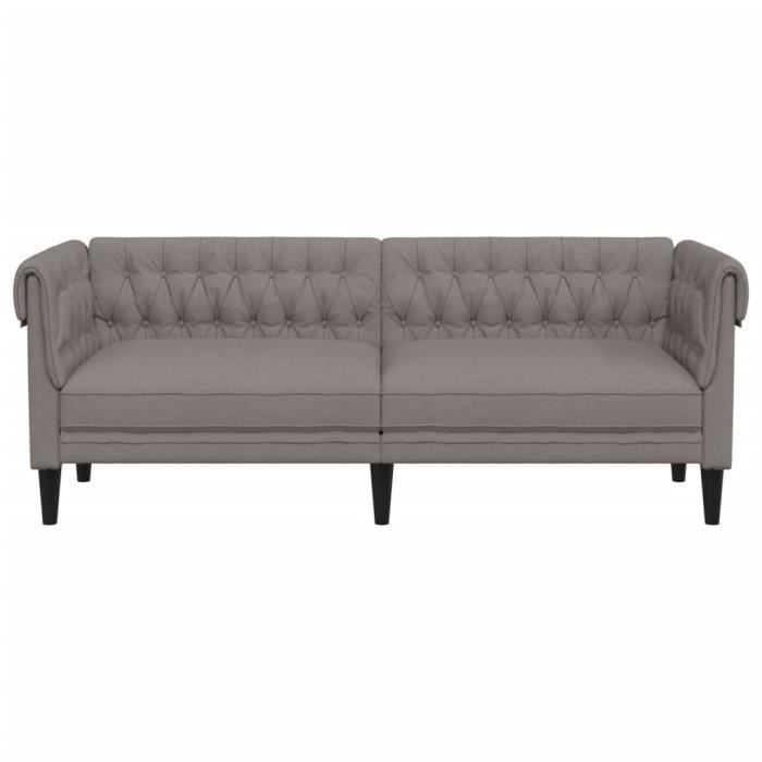 Produit similaire: Canapé Chesterfield 3 places - MOTHINESSTO - Taupe - Tissu 100% polyester - Style classique - Confort moelleux