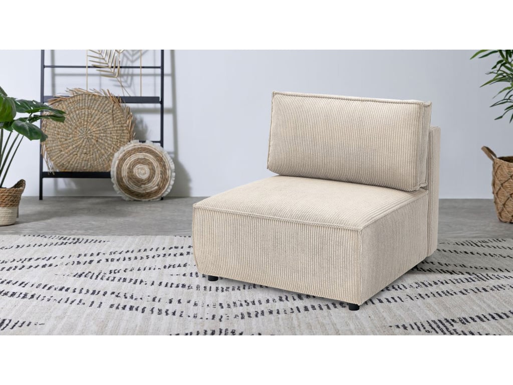 Produit similaire: Chauffeuse 1 place pour canapé modulable NIHAD tissu velours côtelé beige BOBOCHIC 1 places