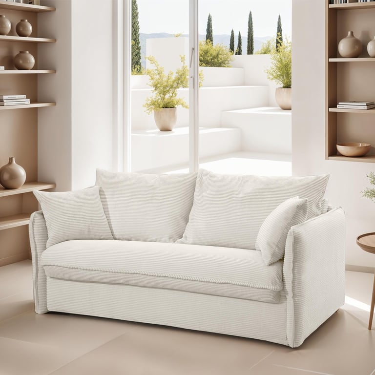 Produit similaire: gina - Canapé convertible velours côtelé Beige