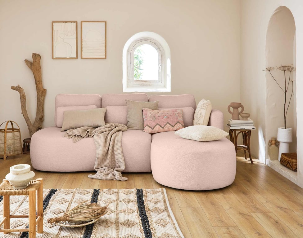 Produit similaire: mahina - Canapé bouclette Rose