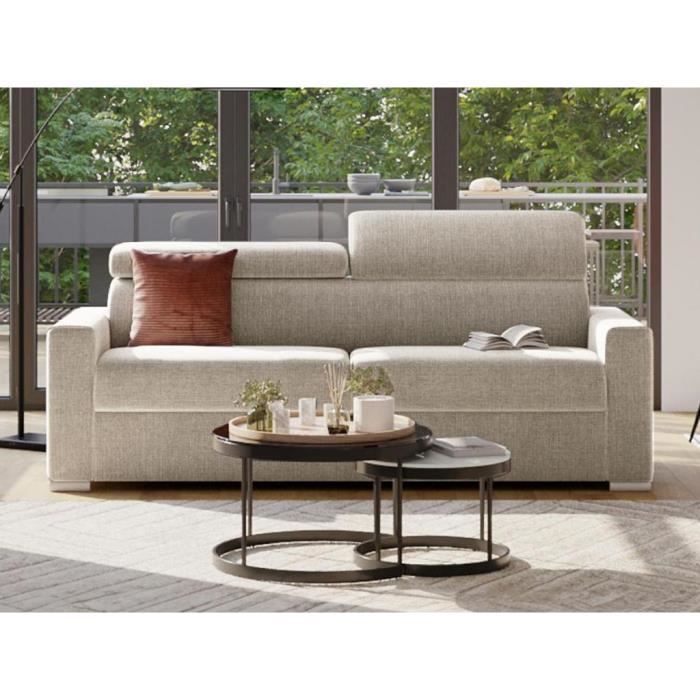 Produit similaire: Canapé 4 places convertible express en tissu beige - couchage 160 cm - Matelas 14 cm VIZIR