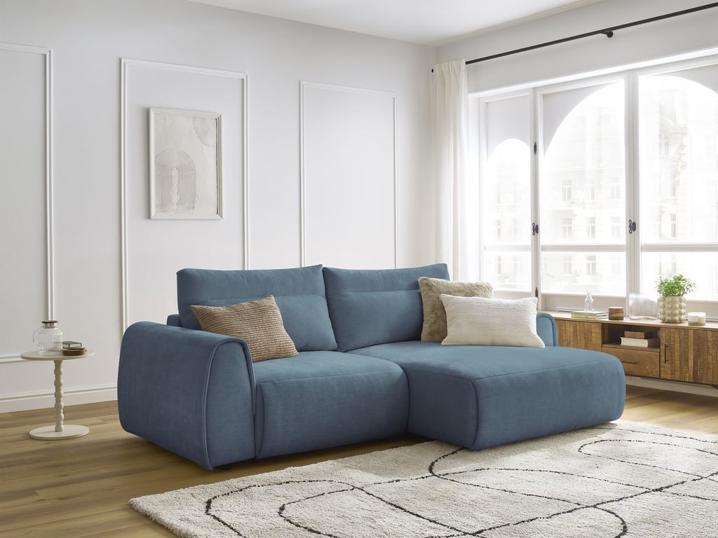 Produit similaire: Canapé d'angle fixe compact ADEN bleu clair angle droit BOBOCHIC 3 places