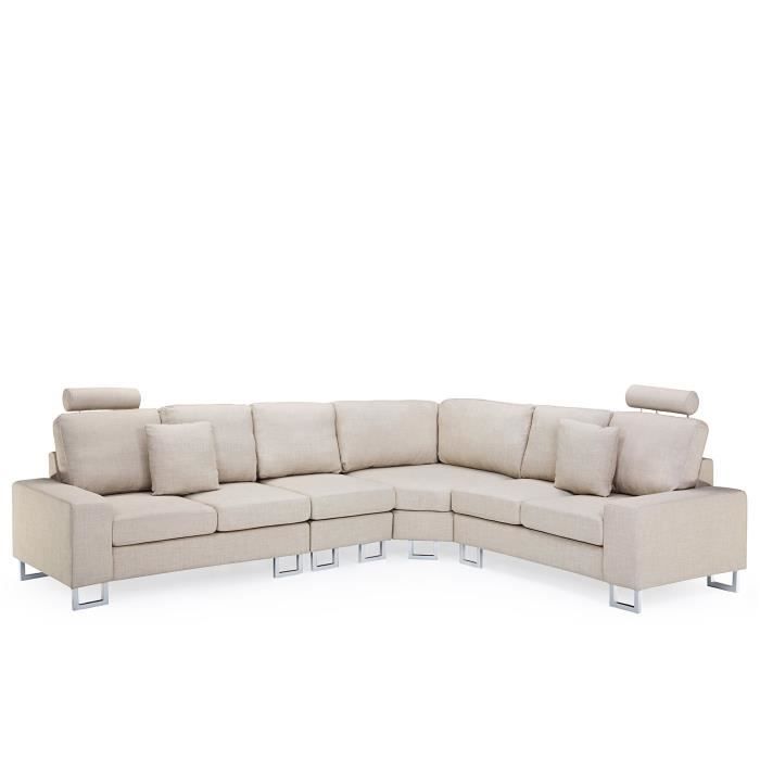 Produit similaire: Canapé d'angle BELIANI STOCKHOLM en tissu beige - Relaxation - 6 places - Coffre de rangement