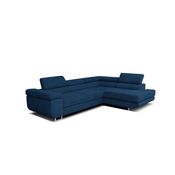 Produit similaire: Grand canapé d'angle élégant, fonction sommeil, forme en L, style minimaliste - Pinacolada Ottomane Gauche (Monolith 77)