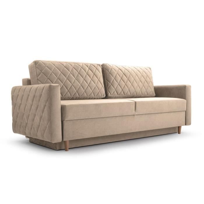 Produit similaire: Canapé en lit convertible avec coffre de rangement 3 places relax droit215x100x94 cm NOLEN (Beige - NOEL 17)